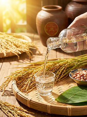 Rượu nếp trắng 40 độ cất 2 lần