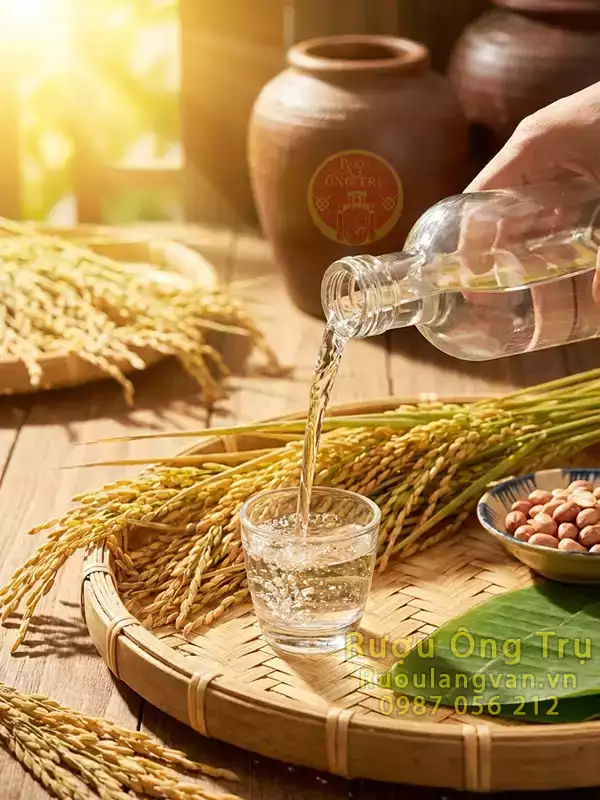Rượu nếp trắng 40 độ chưng cất 2 lần