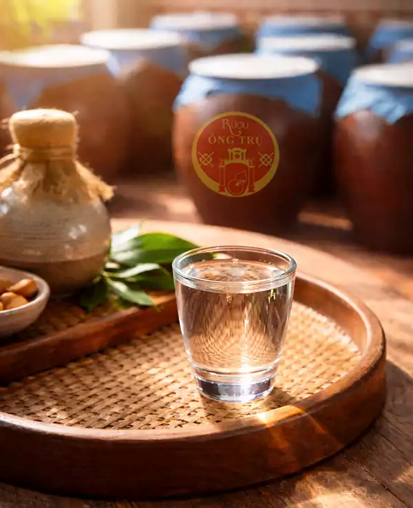 Rượu nếp trắng 40 độ Làng Vân Ông Trụ