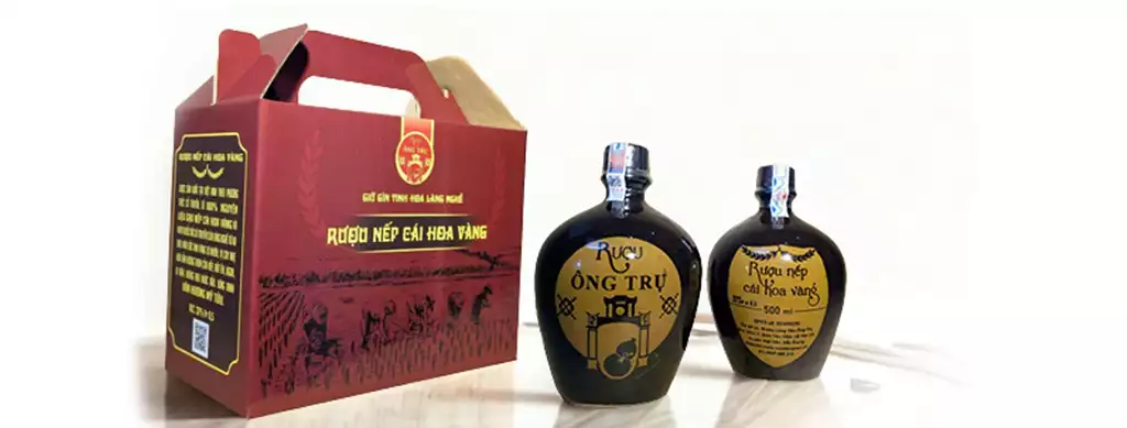 Set hộp 2 bình gốm 500ml